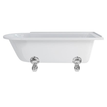 Hampton 170cm Right Handed Showering Bath with Luxury Feet