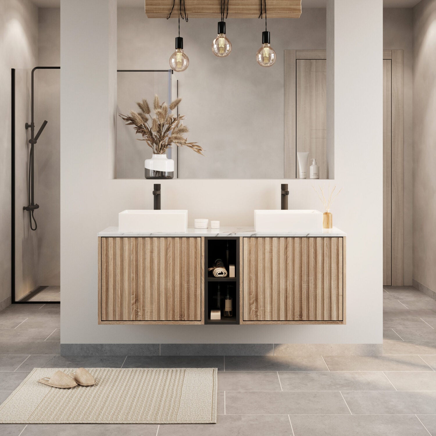 Alfie 1400 Cabinet with Open Storage