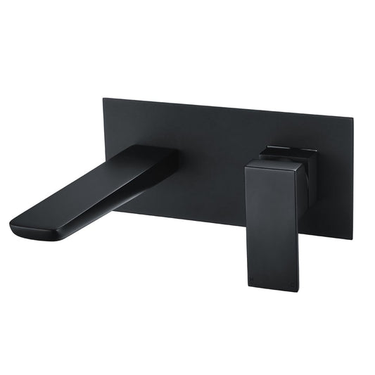 Zena Matt Black Wall Mounted Basin Mixer Tap