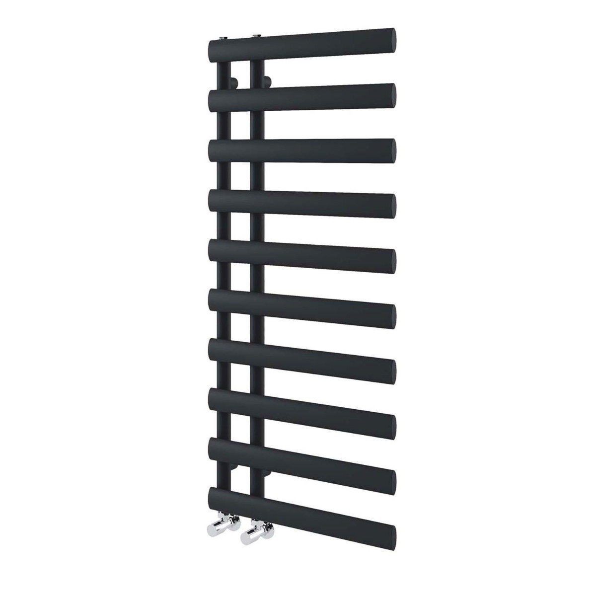 Dunwell Matt Black Designer Heated Towel Rail 1610x500mm