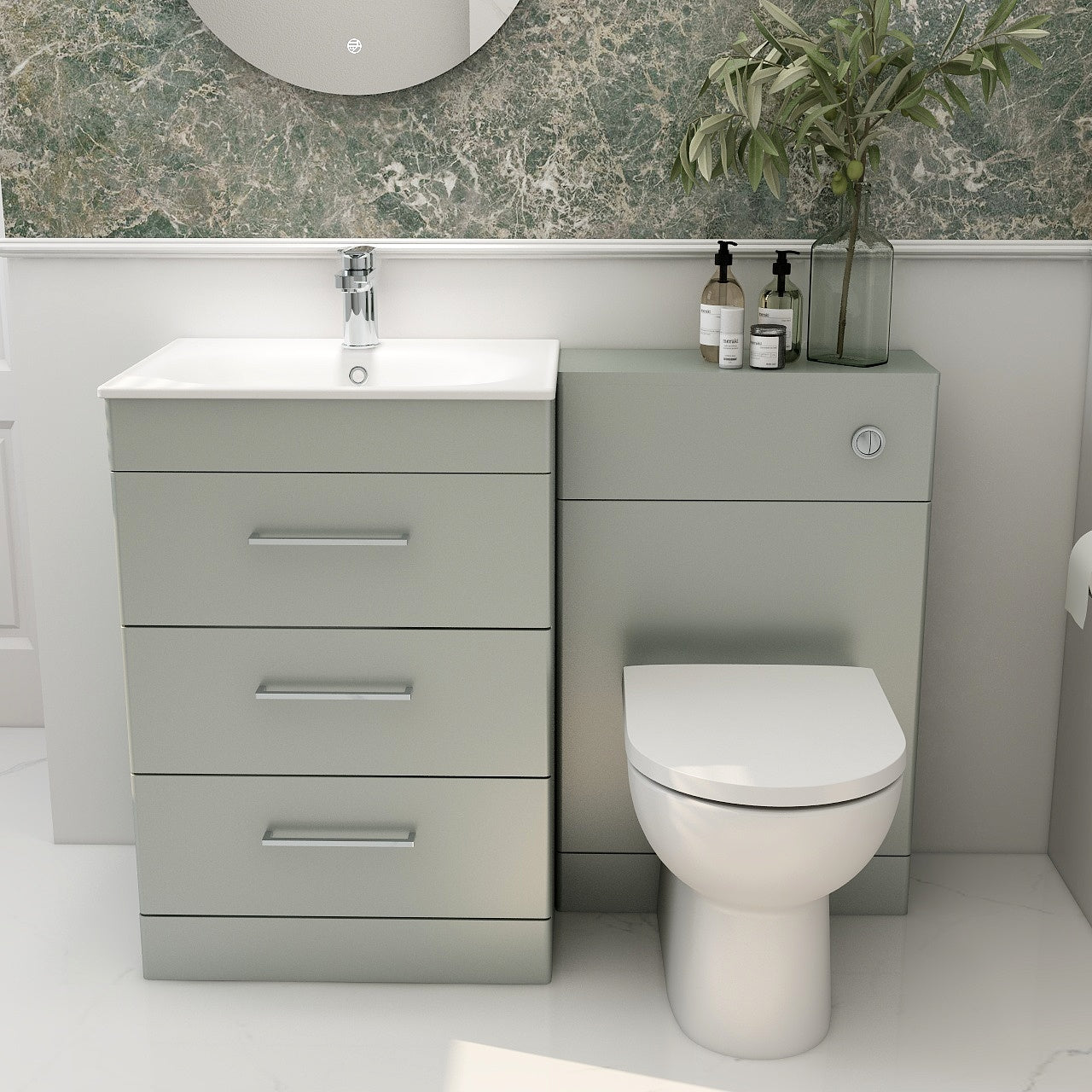 Floor standing WC unit in pistachio (excludes concealed cistern)
