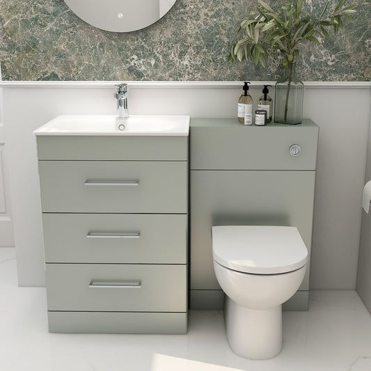Floor standing WC unit in pistachio (excludes concealed cistern)