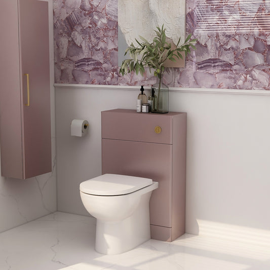 Floor standing WC unit in plum (excludes concealed cistern)