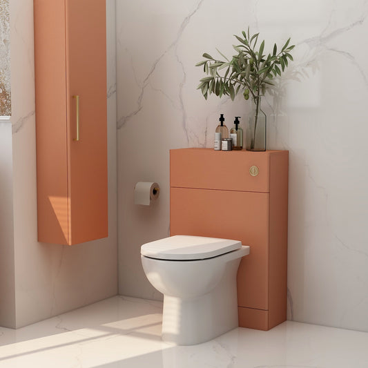 Floor standing WC unit in terracotta (excludes concealed cistern)