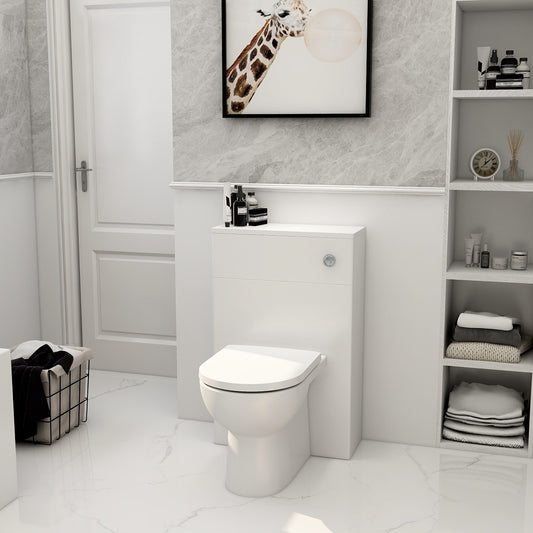 Floor standing WC unit in matt white (excludes concealed cistern)