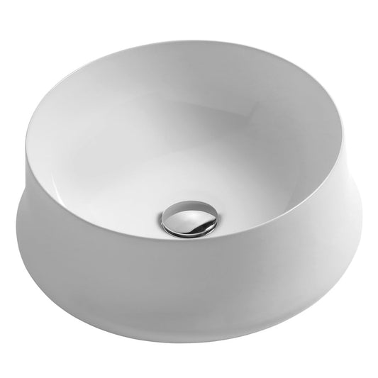 Alto White Round Countertop Basin