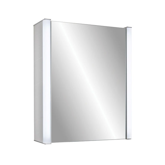 Elegant Haven Jura 500mm 1 Door Led Gloss White Bathroom Mirror Ca