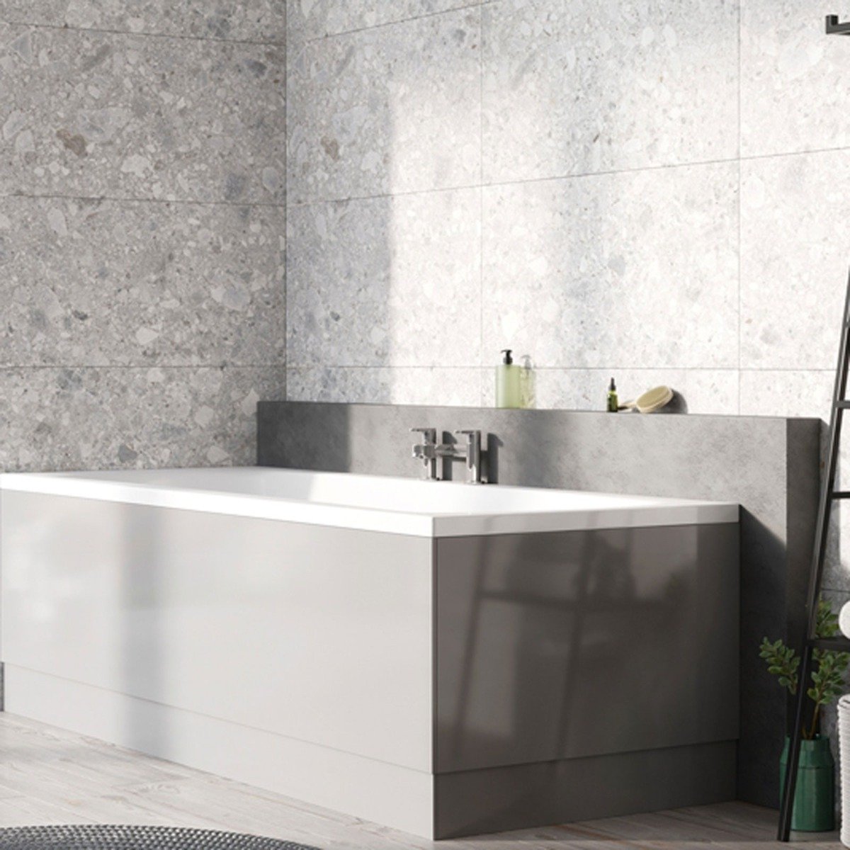 Ardite Double Ended Reinforced Acrylic Bath 1700x700mm