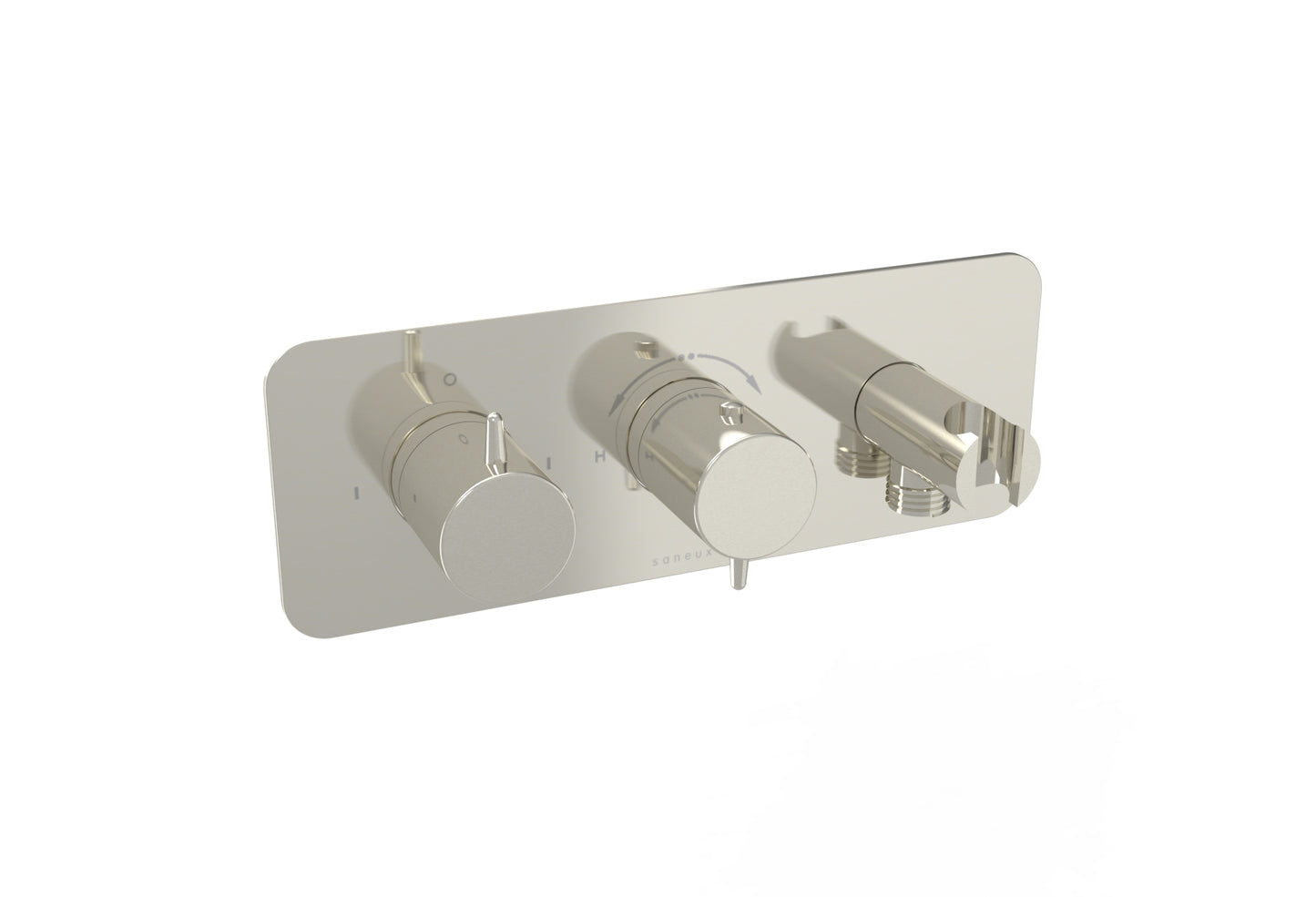 EDEN 2 way handles & plate finish kit in landscape with outlet elbow (for ED020L.H.BN)