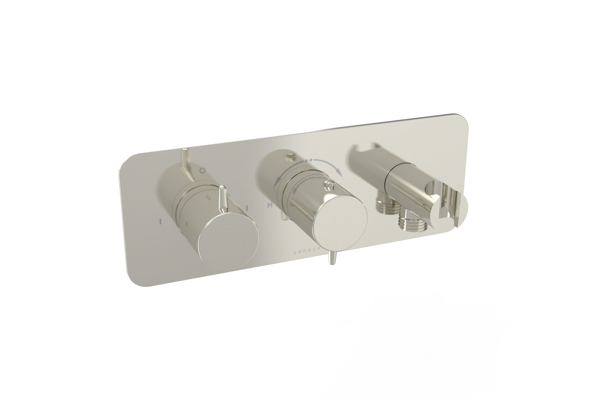 EDEN 2 way handles & plate finish kit in landscape with outlet elbow (for ED020L.H.BN)