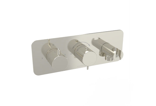 EDEN 2 way handles & plate finish kit in landscape with outlet elbow (for ED020L.H.BN)