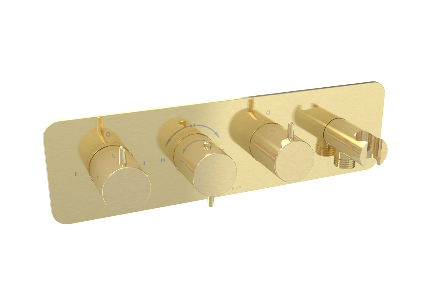 EDEN 3 way handles & plate finish kit in landscape with outlet elbow (for ED021L.H.BB)