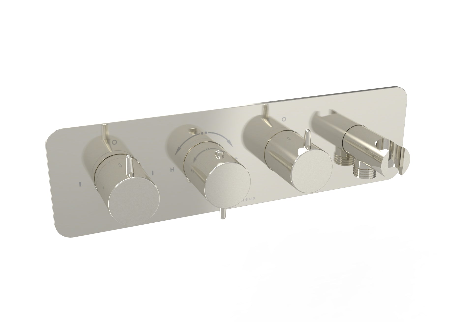 EDEN 3 way handles & plate finish kit in landscape with outlet elbow (for ED021L.H.BN)