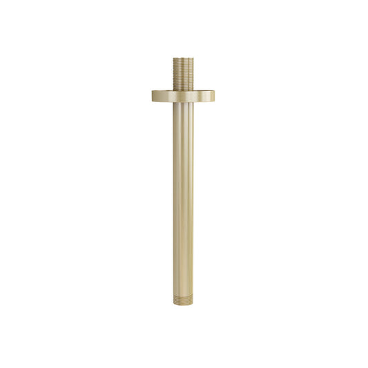200mm Brushed Brass Round Ceiling Mounted Shower Arm