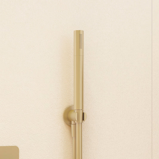 Solid Brass single function handset in brushed brass