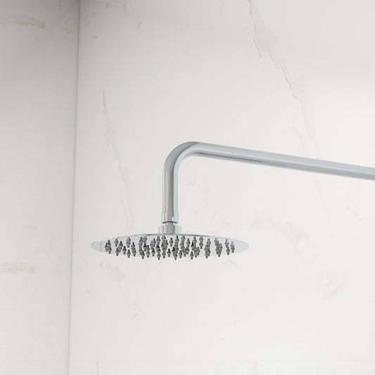 slimline polished stainless steel round 300mm shower head