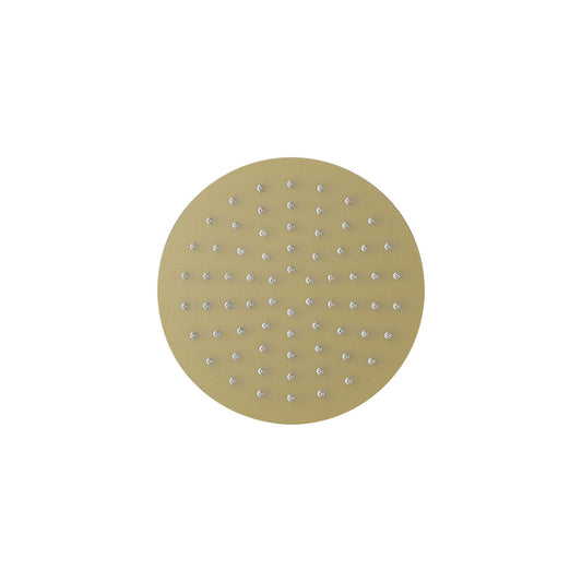Slimline 200mm Brushed Brass Round shower head