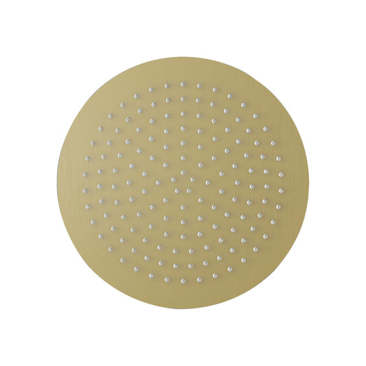 Slimline 300mm Brushed Brass Round shower head