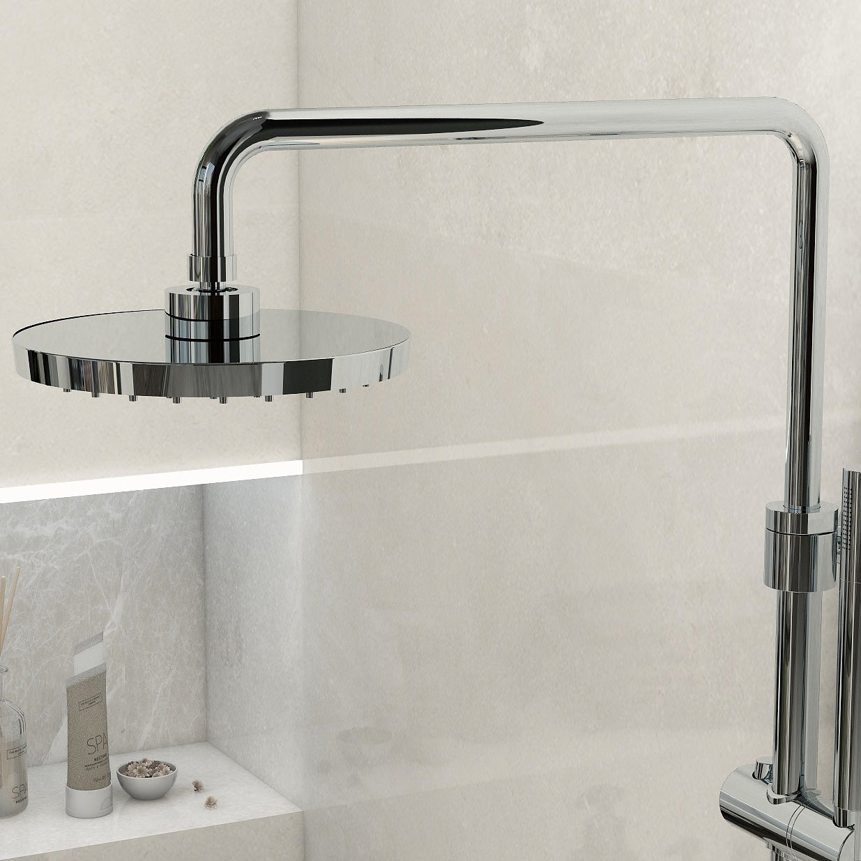 Arco all Chrome ABS round shower head 200mm