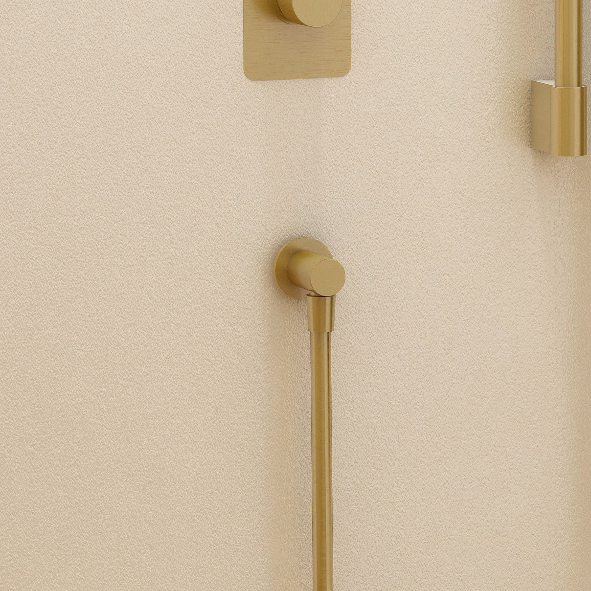 Round wall outlet elbow – Brushed Brass