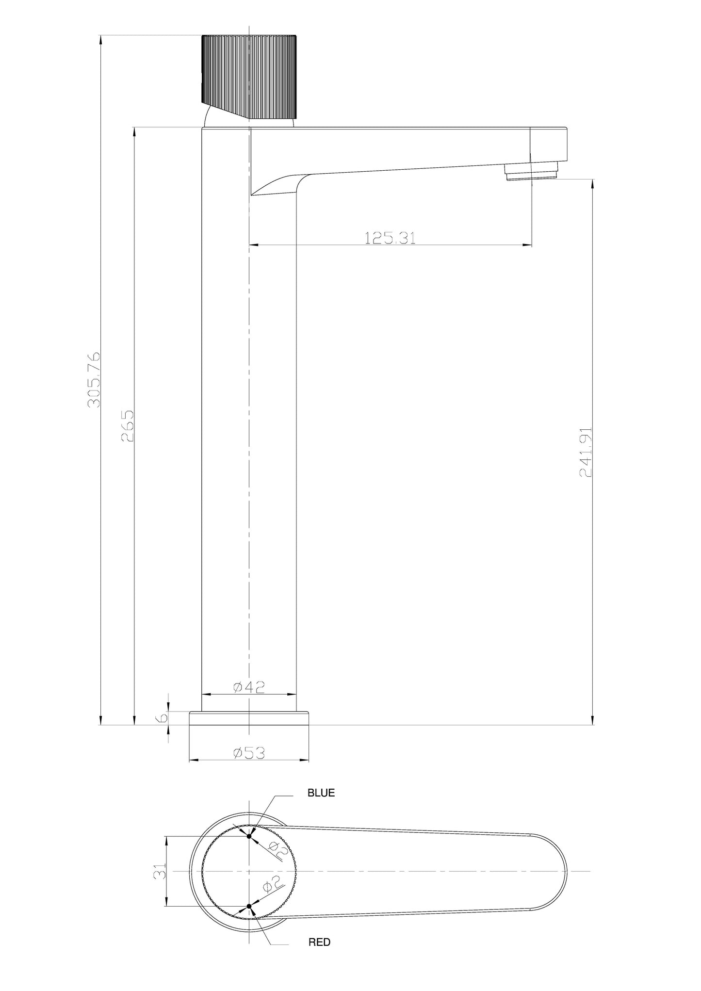 KOKO Tall Basin Mixer Brushed Bronze