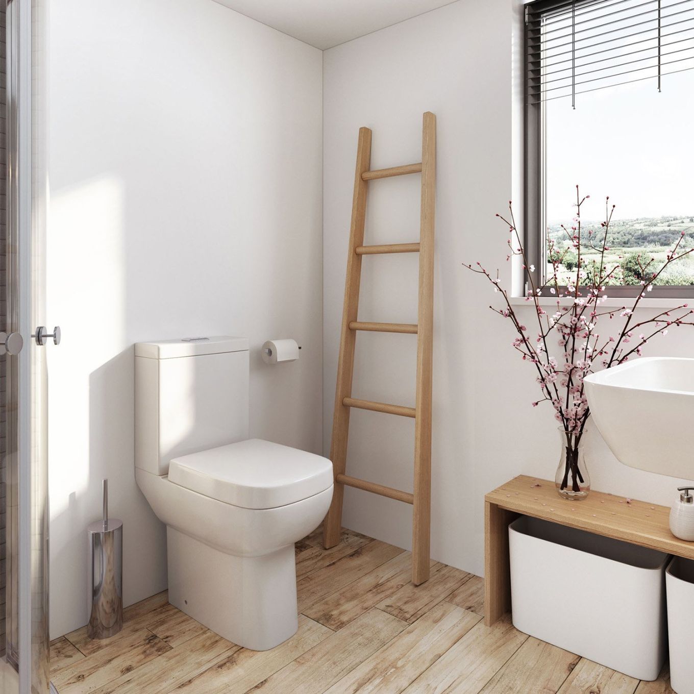 Alfrick Close Coupled Comfort Height Toilet with Soft Close Wrap Over Seat