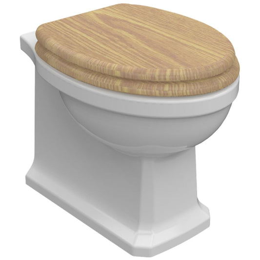 IMEX Wyndham White Traditional Back-To-Wall WC Bowl 540mm