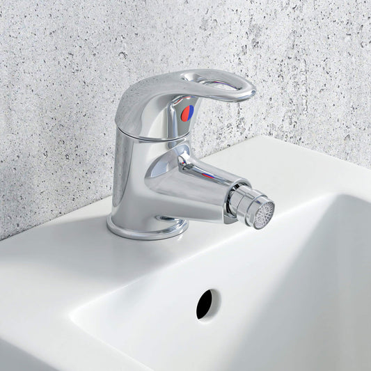 IMEX Dv8 Bidet Mixer Tap With Clicker Waste Chrome