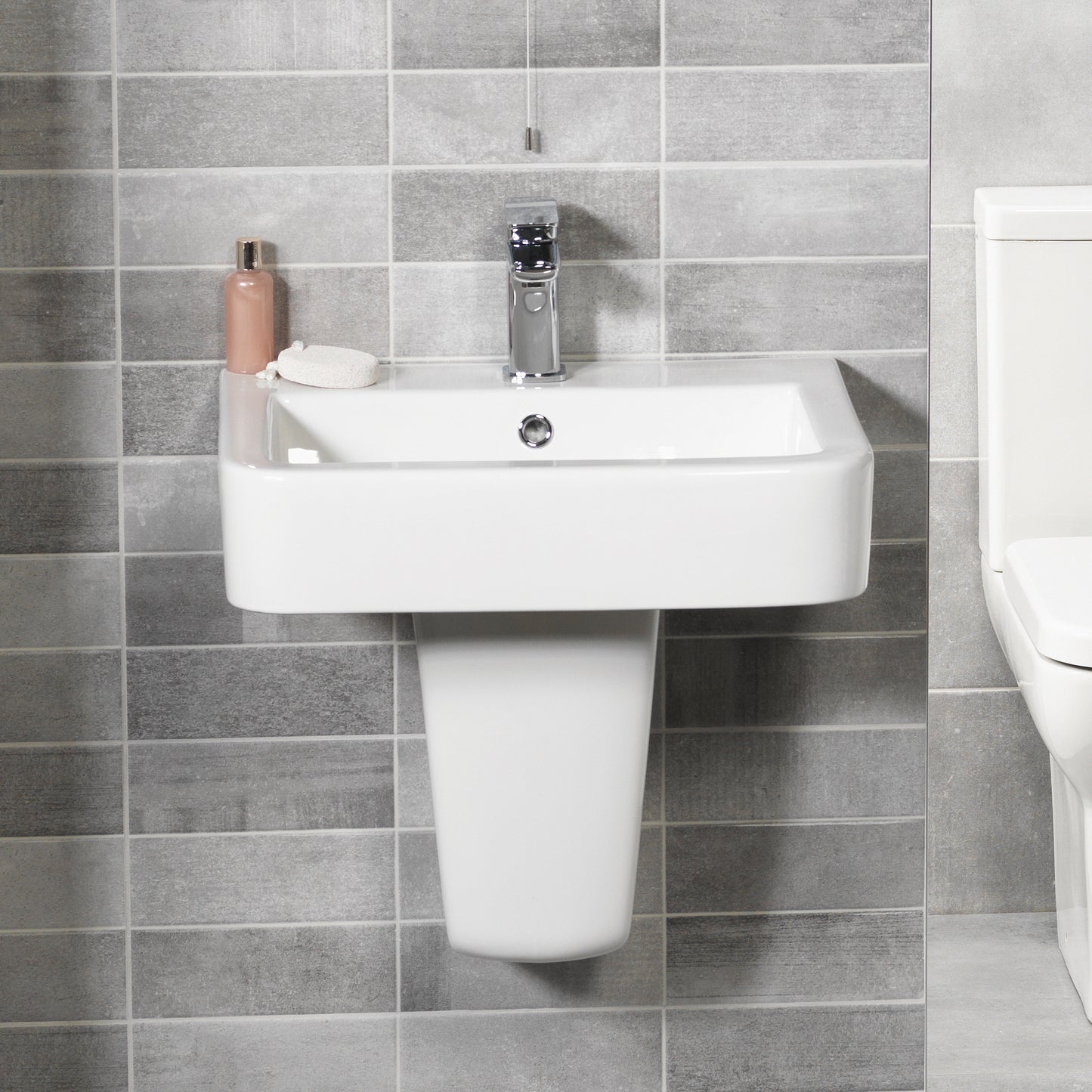 IMEX Suburb 455mm Cloakroom White Basin With One Tap Hole