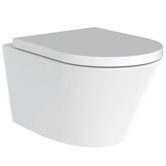 IMEX Arco 520mm White Wall Hung WC Pan With Fixing