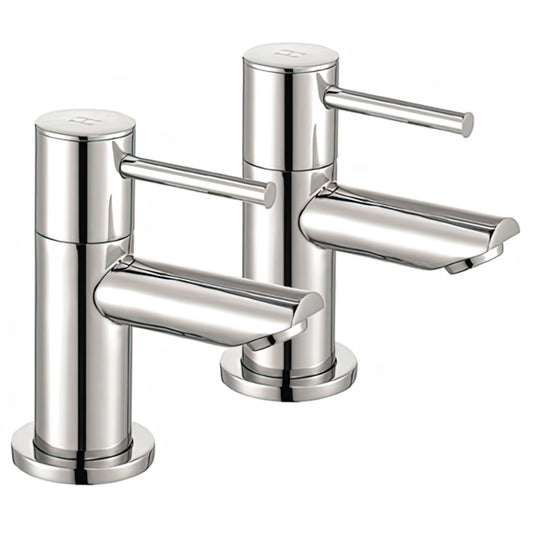 Imex Ivo Pair Of Chrome Bath Pillar Taps