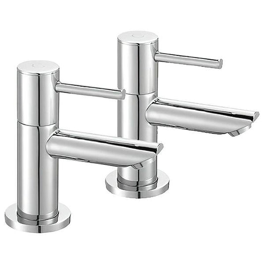 Imex Ivo Pair Of Chrome Basin Pillar Taps