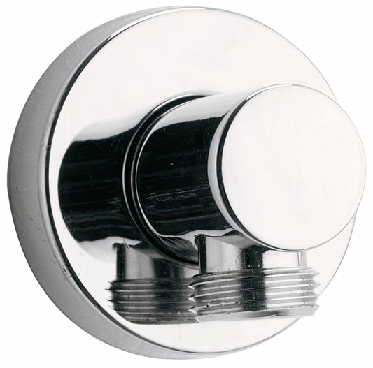 Imex Round Brass Chrome Wall Shower Outlet Elbow