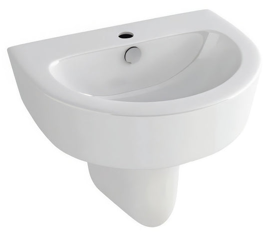 Imex Arco White 550mm One Tap Hole Pedestal Basin