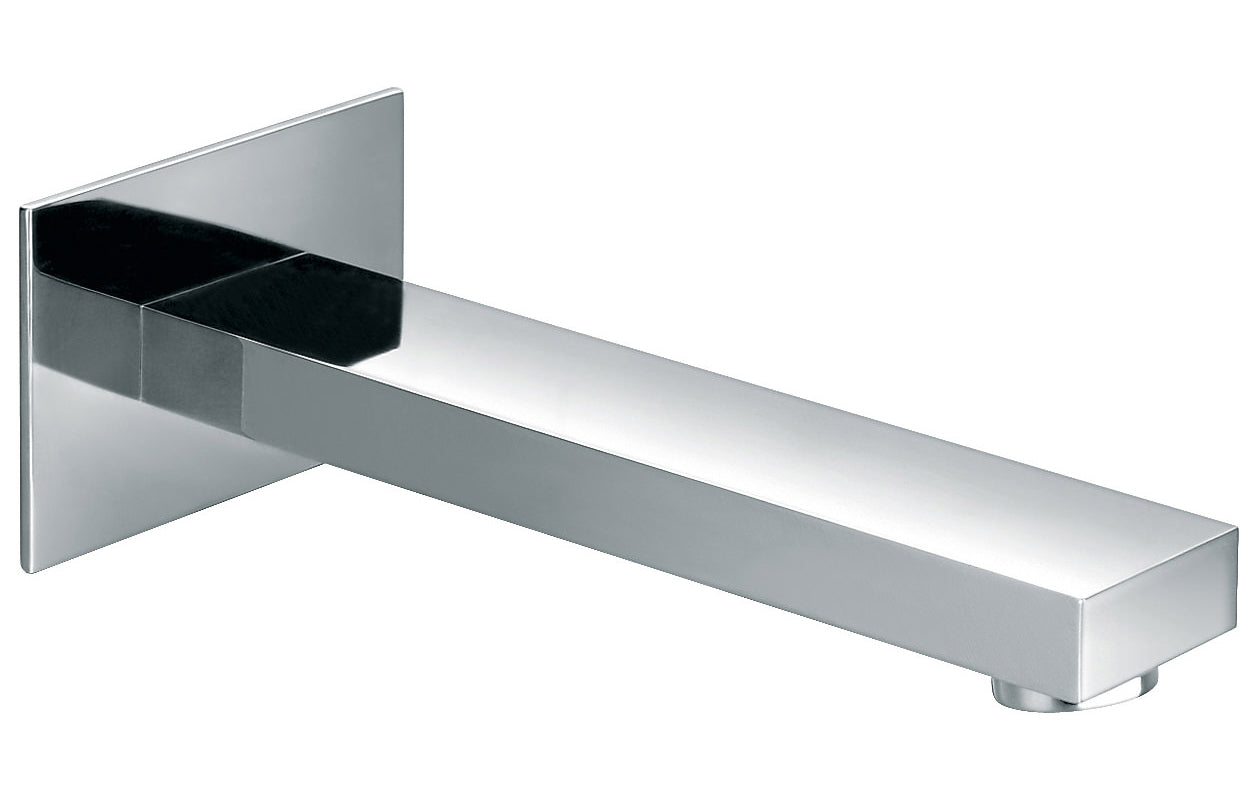 Imex Bloque Chrome Wall Mounted 200mm Spout For Basin And Bath