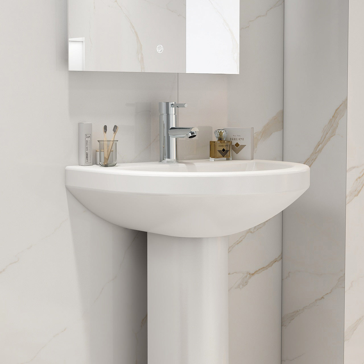 Ivo 550mm basin with one tap hole