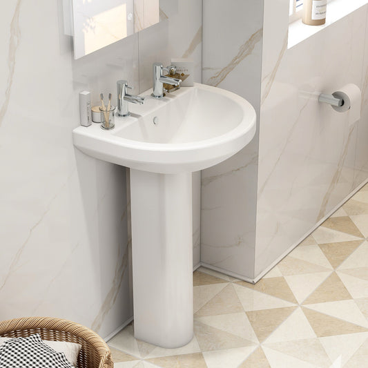 Ivo 550mm basin with two tap holes