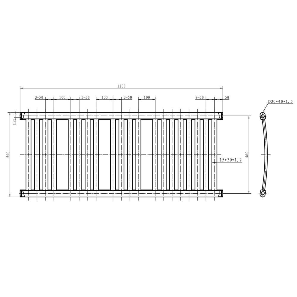 Skye Chrome Heated Towel Rail 1180x500mm