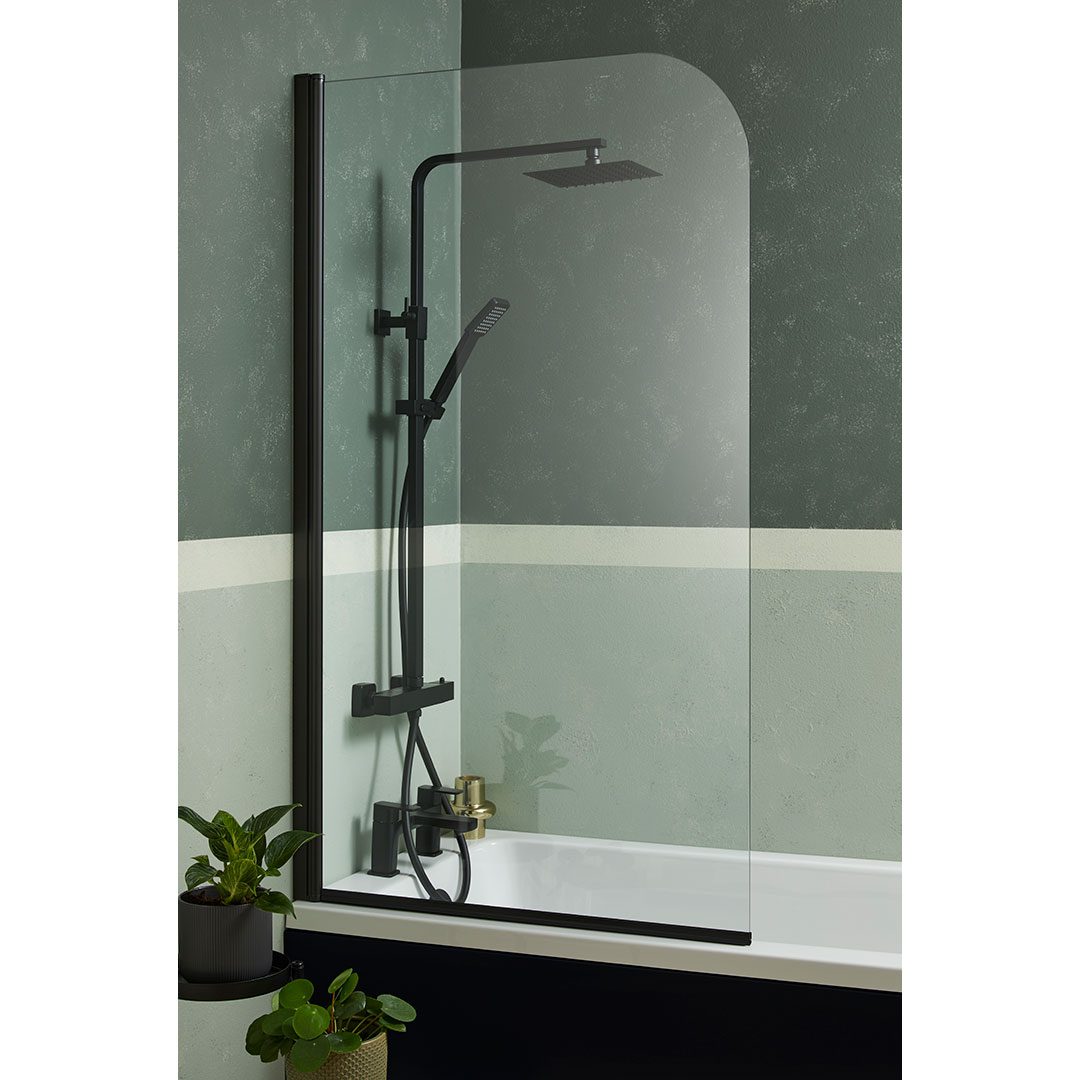 Elegant Haven Leven 800mm Round Profile Over-bath Shower Screen 3