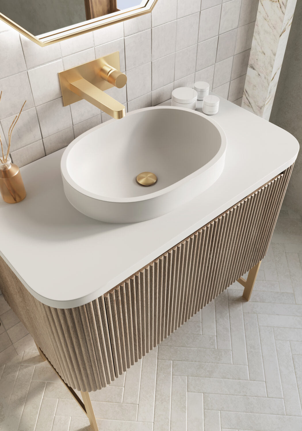 Linea Curve 600 Basin – Elegant Haven- Bathroom Store