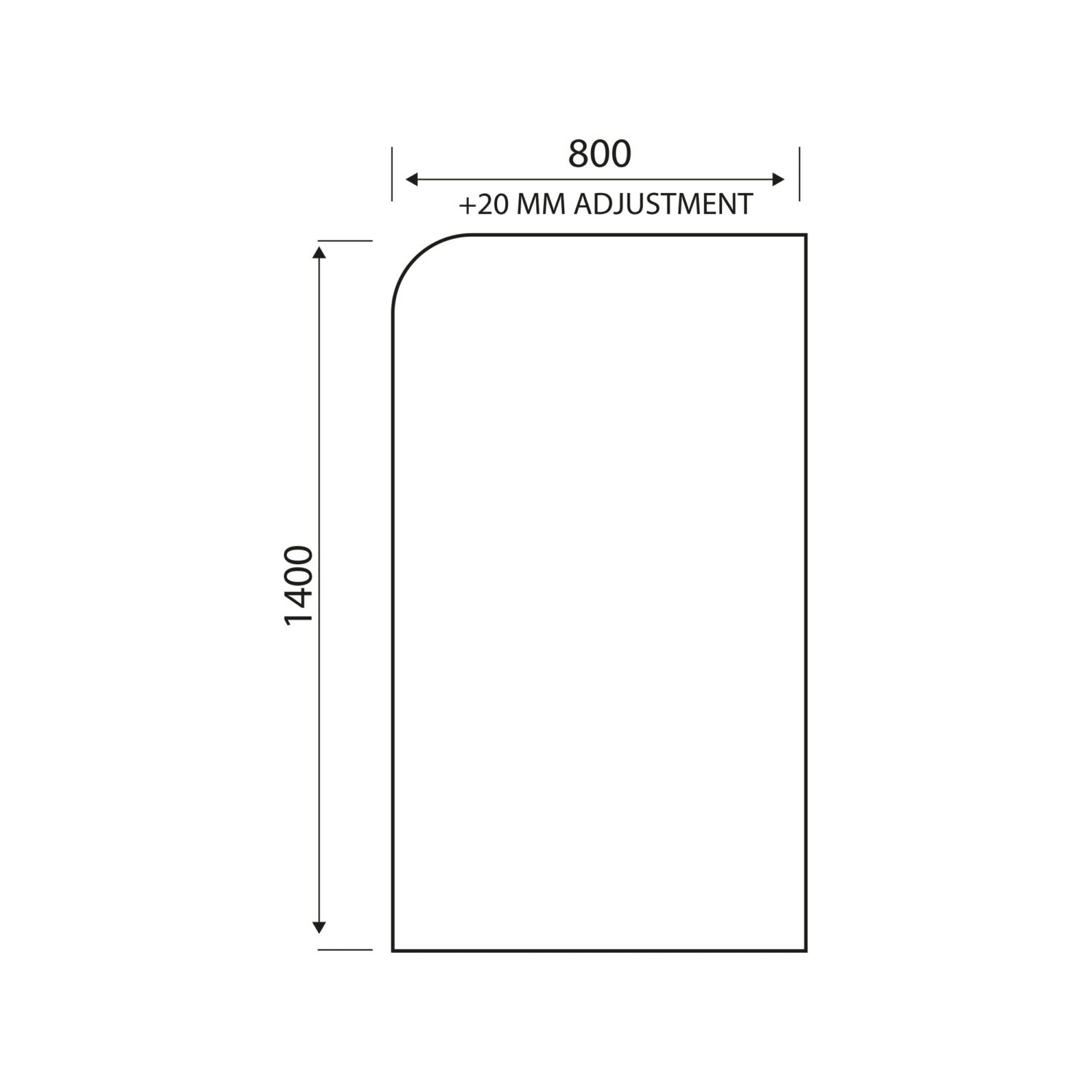 S6 Brushed Brass Radius Bath Screen