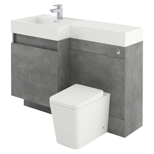 Summers Concrete Left Hand Combination Vanity Basin and WC Unit 1200mm