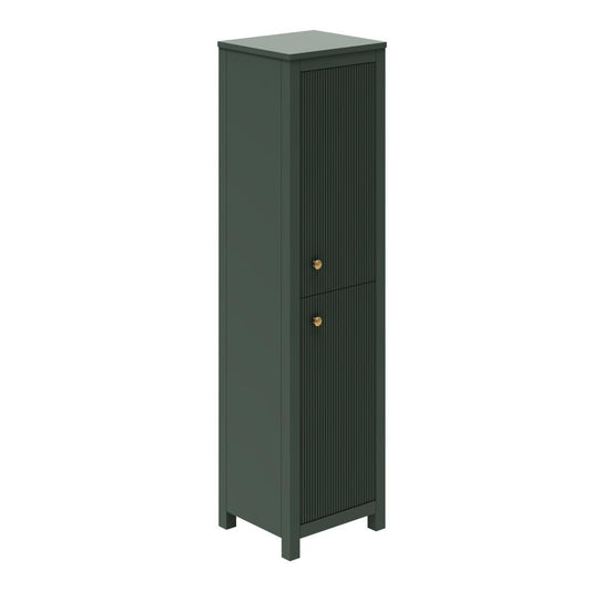 Addison Ribbed Green Floor Standing Tall Bathroom Cabinet