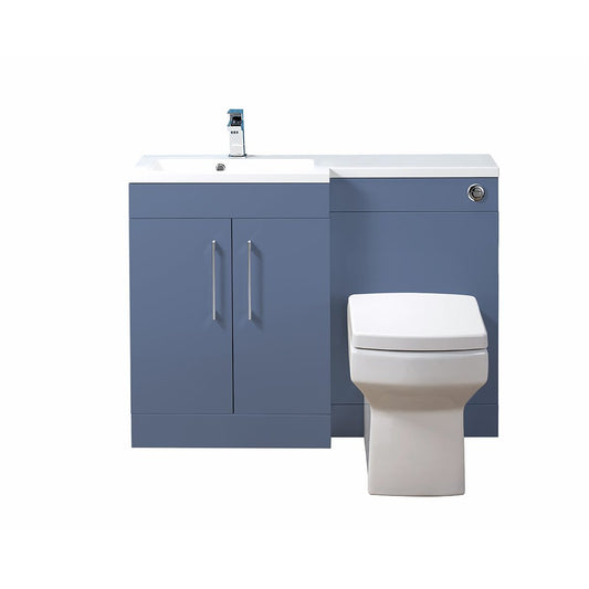 Elegant Haven Lomond 1000 Storm Blue L Shaped Slim Left Hand Unit And Basin 58703s-57603-5