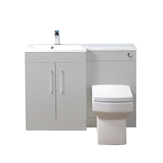 Elegant Haven Lomond 1100 Matt Stone L Shaped Slim Left Hand Unit And Basin 58507-57607-5
