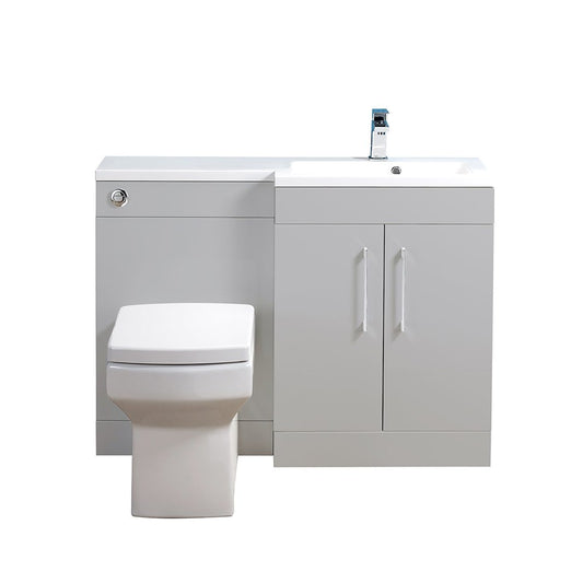 Elegant Haven Lomond 1100 Matt Stone L Shaped Slim Right Hand Unit And Basin 58507-57607-5