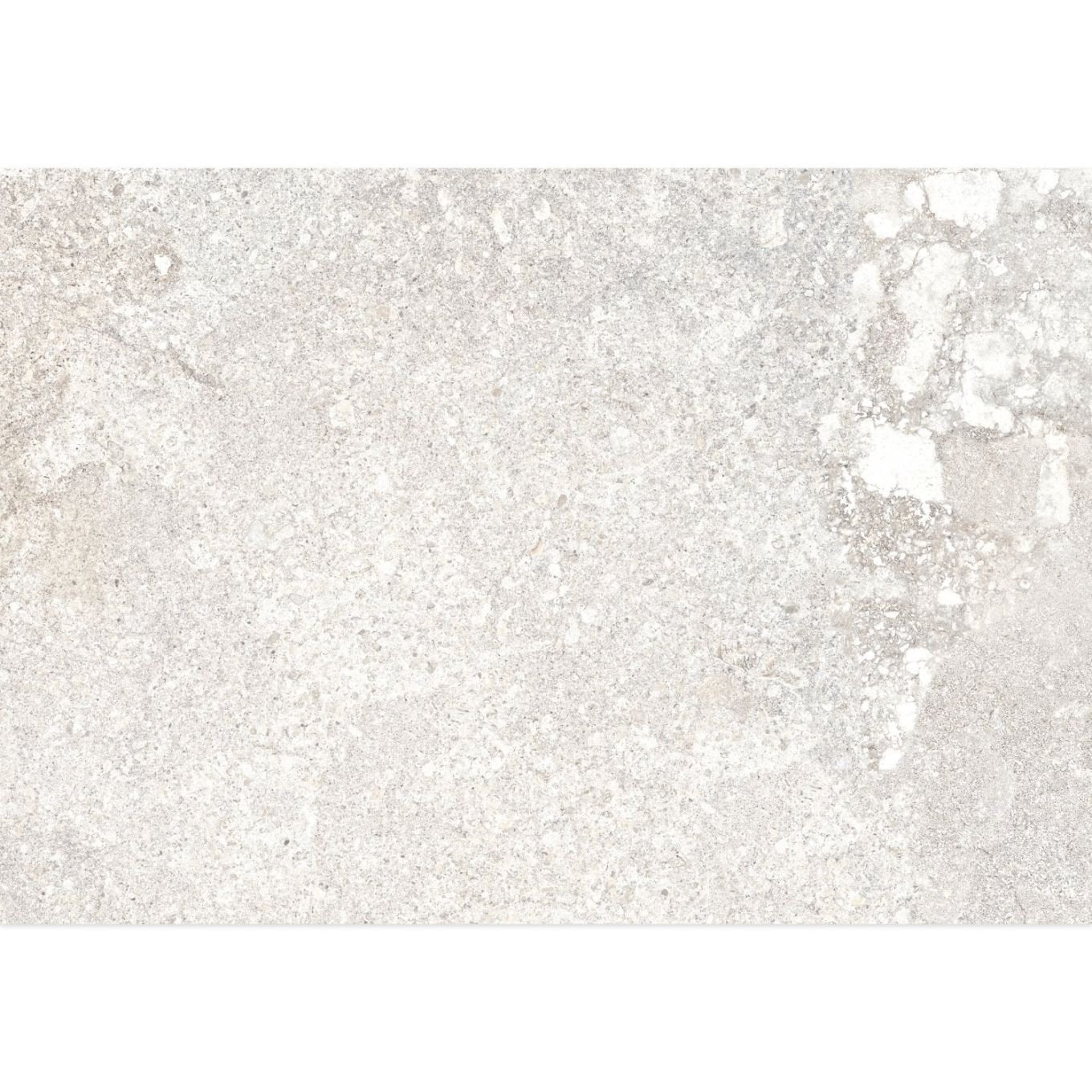 Dragos White Stone Effect Matt Porcelain Tile 650x450mm