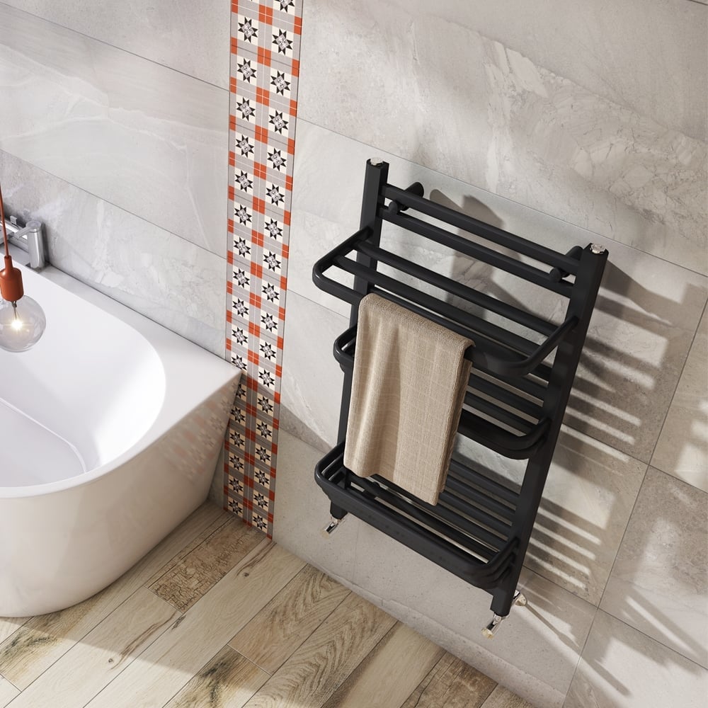 Malory Anthracite Heated Towel Rail 1000x500mm
