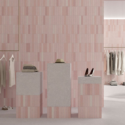 Domingo Rosa Matt Porcelain Brick Tile 50x250mm