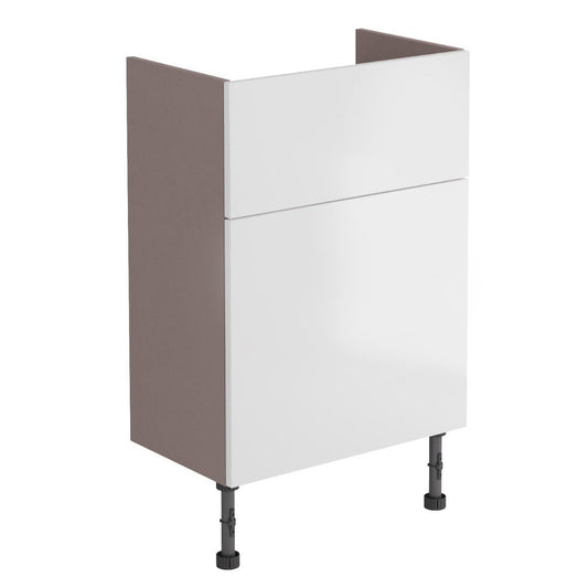Surrey White Gloss Fitted Furniture WC Unit 500mm